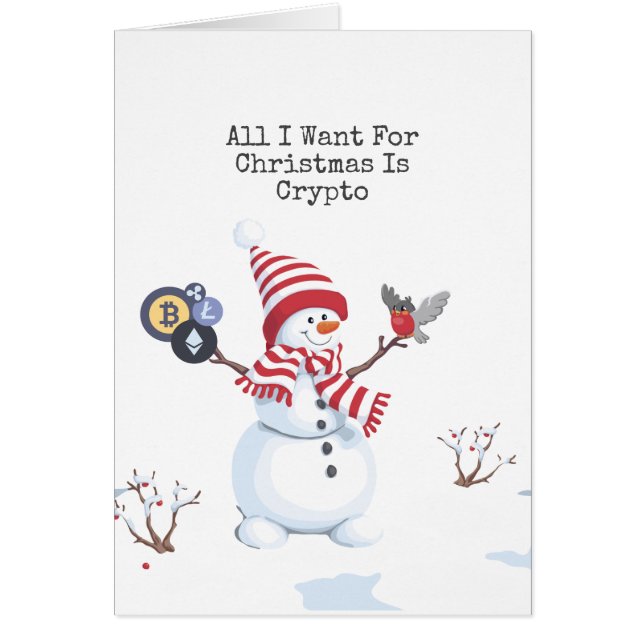 Cartão de Natal de Neve Cripto (Frente)