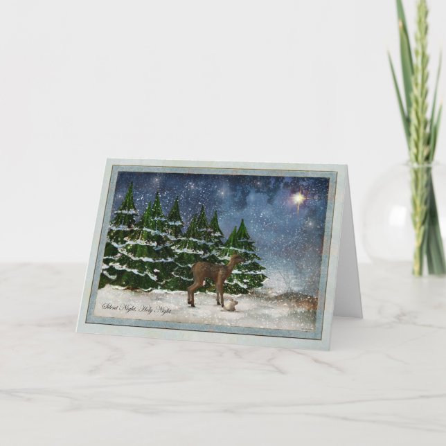 Cartão de Natal de Noite Silenciosa (Frente)
