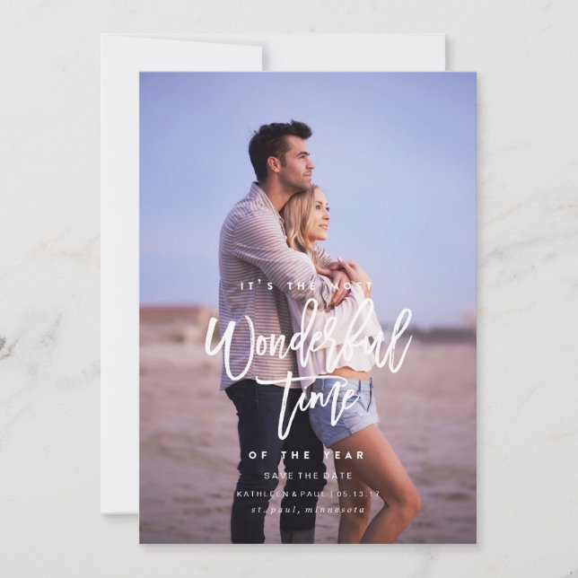 Cartão de Natal de Noivado, Salve o Natal (Frente)