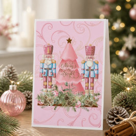 Cartão de Natal de Noz Nutcracker e Árvore de Nata