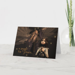 Cartão de Natal de oração da paz