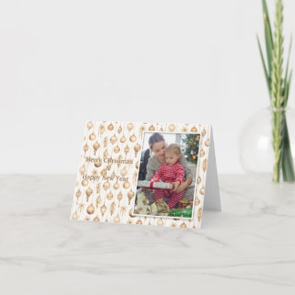 Cartão de Natal de Ornamento de Férias de solteiro