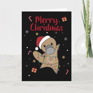 cartão de Natal de ornitorrinco Tabes Animais Fofo