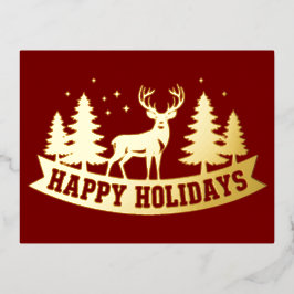 Cartão de Natal de Ouro Folha de Ouro