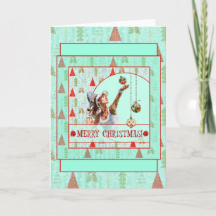 Cartão de Natal de Padel – Padel Natal Retro
