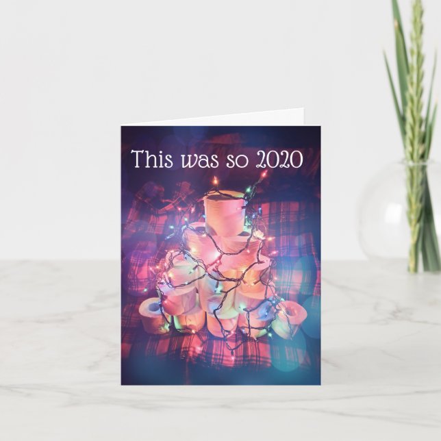 Cartão de Natal de Papel para Banheiro (Frente)