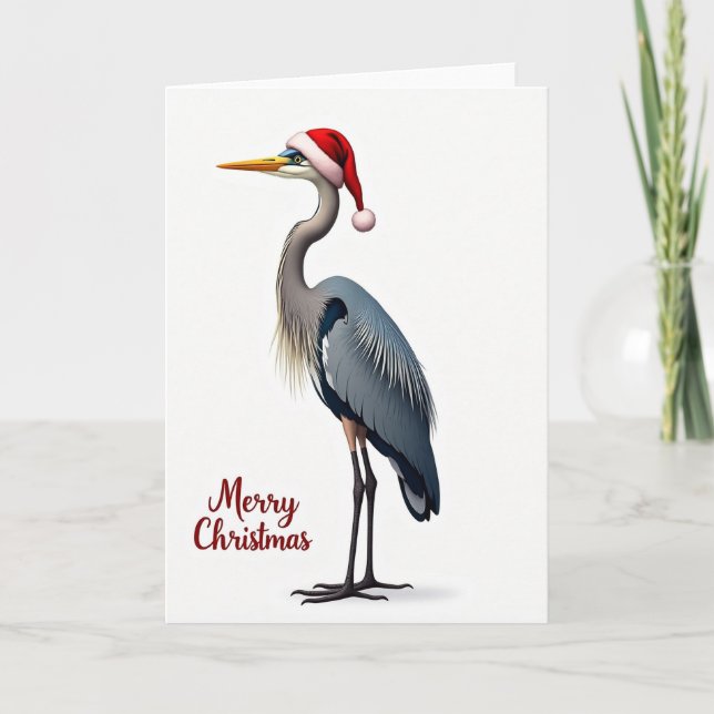 Cartão de Natal de Pássaro Elegante (Frente)
