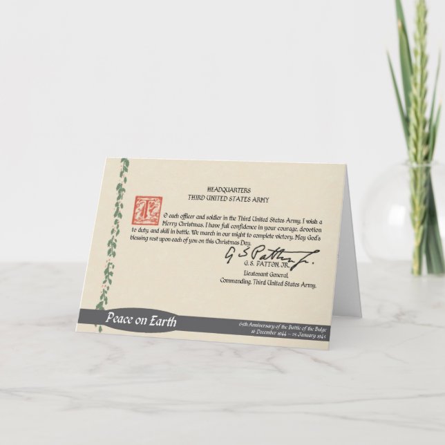 Cartão de Natal de Patton (Frente)