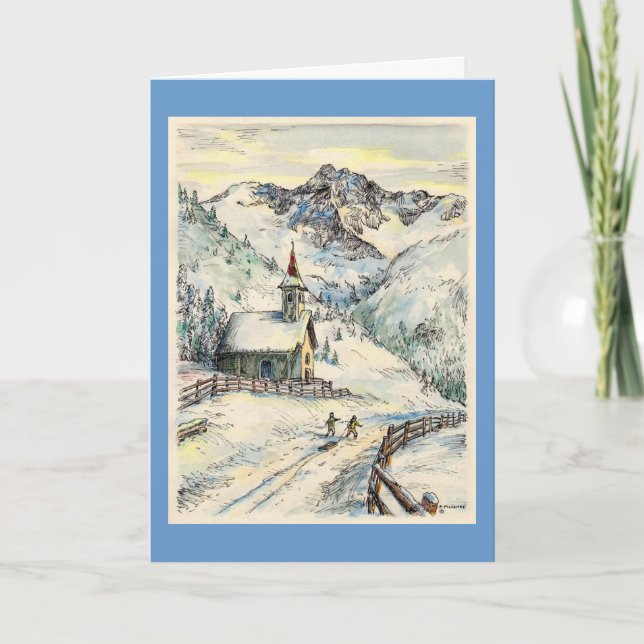 Cartão de Natal de Paul McGehee "Capela Zallinger" (Frente)