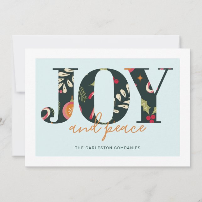 Cartão de Natal de Paz (Frente)