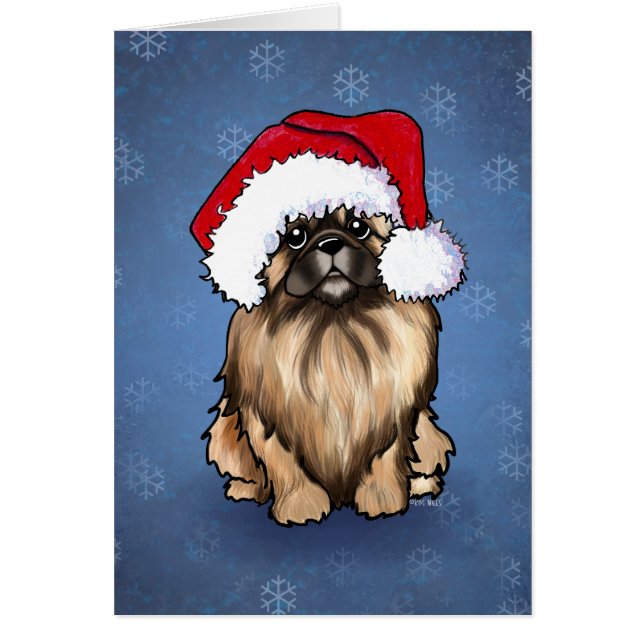 Cartão de Natal de Pekingese (Frente)