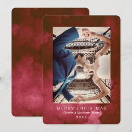 Cartão de Natal de Pêra Vermelha Quetzal em Aquare