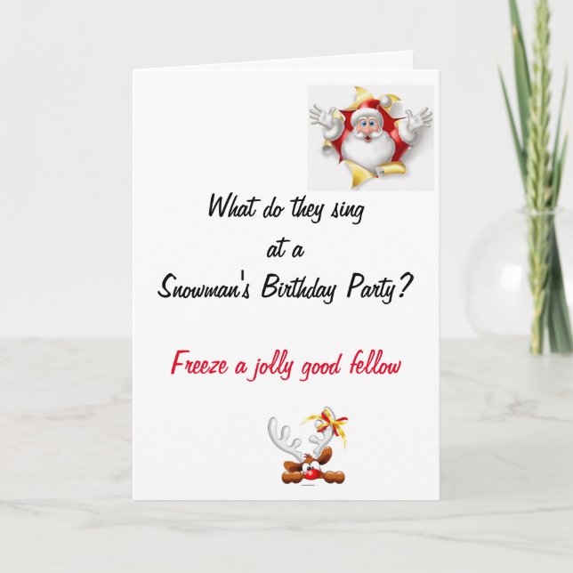 Cartão de Natal de Piada de Pai Engraçado (Frente)