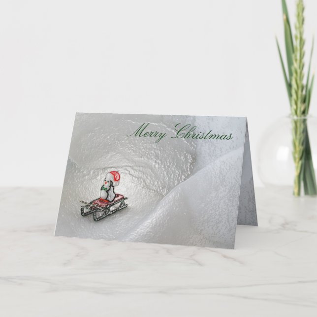 Cartão de Natal de Pinguim por Janz (Frente)