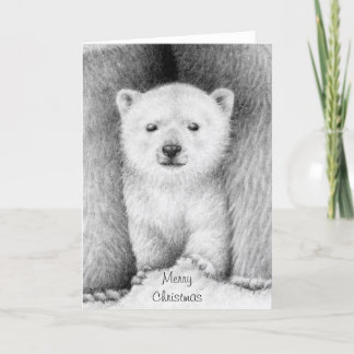 Cartão de Natal de Polar Bear Cub