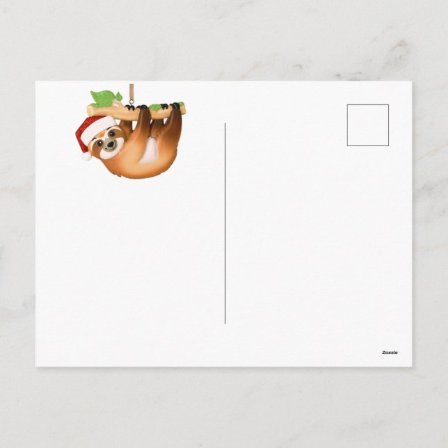 Cartão de Natal de Preguiça Feliz Natal (Verso)