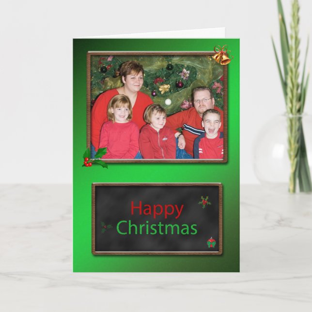 Cartão de Natal de quadro chanfrado (Frente)