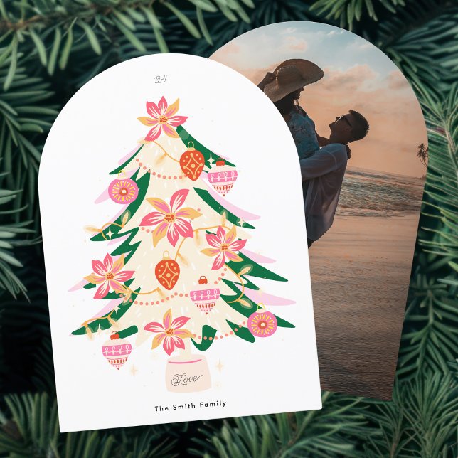 cartão de natal de retrorarca 1 fotográfico (Criador carregado)