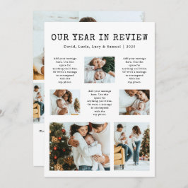 Cartão de Natal de Revisão do Ano em Foto