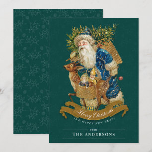 Cartão de Natal de Santa Claus para Vintage Person
