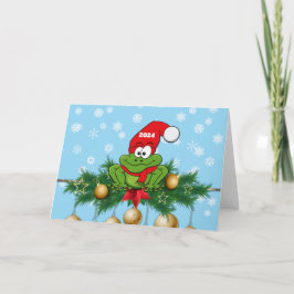 Cartão de Natal de Sapo de árvore 2024
