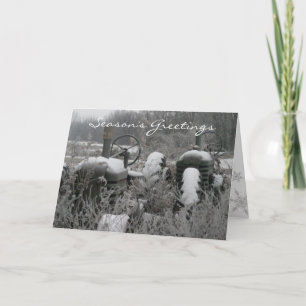 Cartão de Natal de Saudações de Trator Season