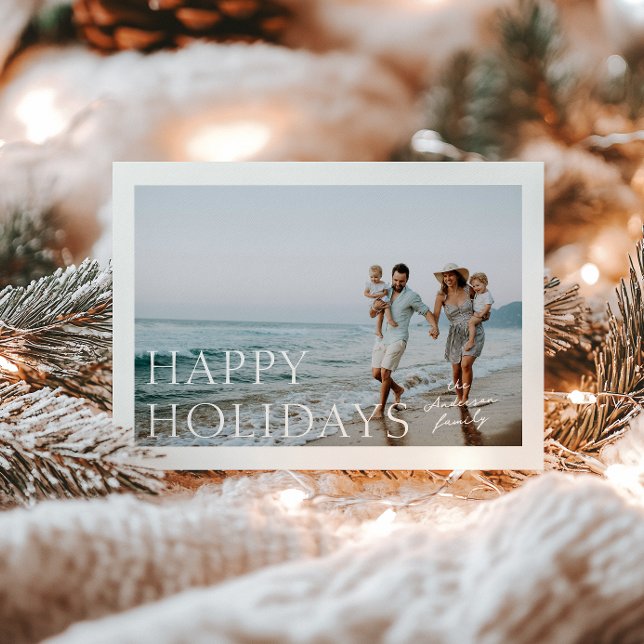 Cartão de Natal de Simplicidade de Foto (Criador carregado)