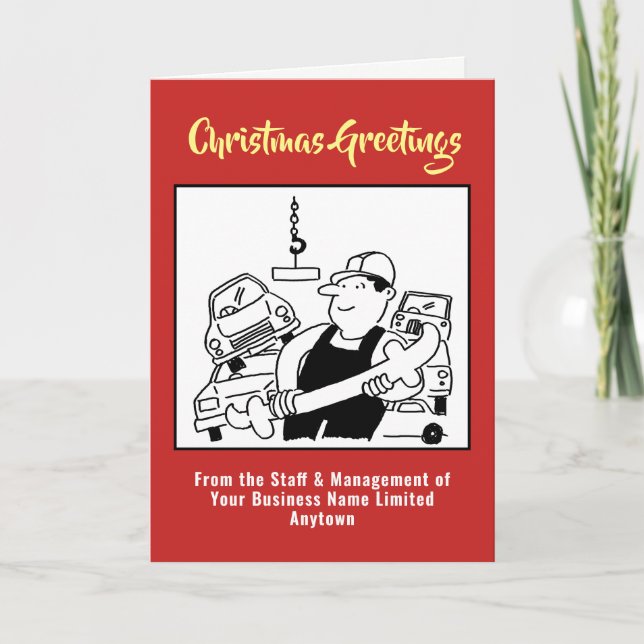 Cartão de Natal de Sucata de Metal ou de Quintal (Frente)