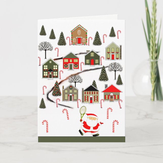 Cartão de Natal de tênis (Frente)