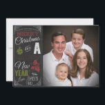 Cartão de Natal de Tipografia do Quadro Chalkboard<br><div class="desc">Cartão de Natal de Tipografia do Quadro Chalkboard</div>
