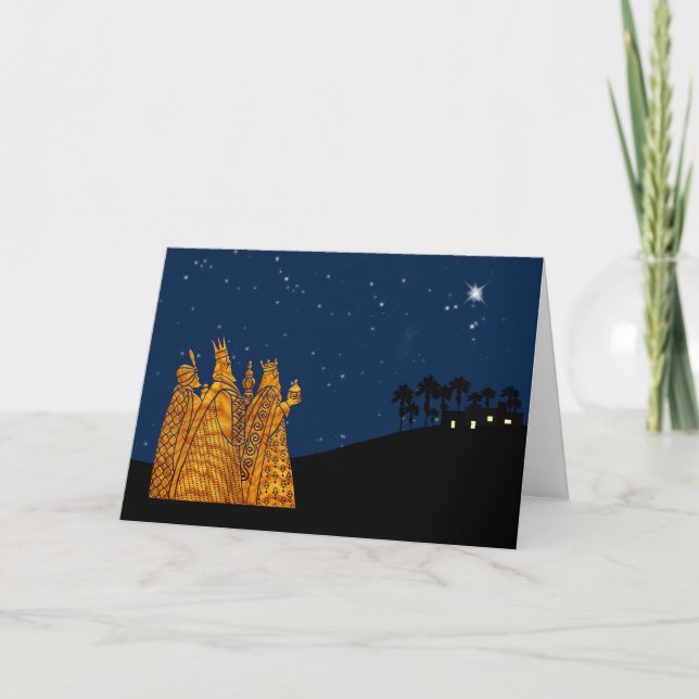 Cartão de Natal de três homens sábios (Frente)
