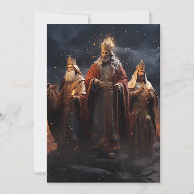 Cartão de Natal de três sábios (Frente)