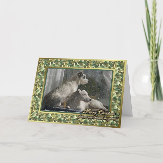 Cartão de Natal de Vazio de Cães Terrier Jack Russ (Frente)