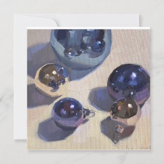 Cartão de natal de vazio quadrado "Blue Steel"