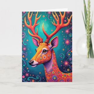 Cartão de Natal de Veado Fantasia