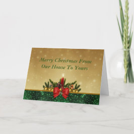 Cartão de Natal de Vela Vermelha