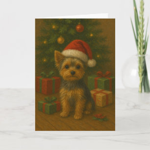 Cartão de Natal de Yorkie