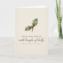 Cartão de Natal Deck the Halls