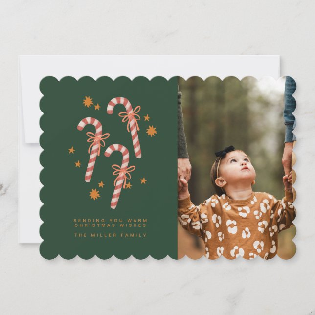 Cartão de Natal Desejos de Natal Cane (Frente)