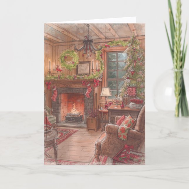 Cartão de Natal - Desejos Quentes e Sensíveis (Frente)