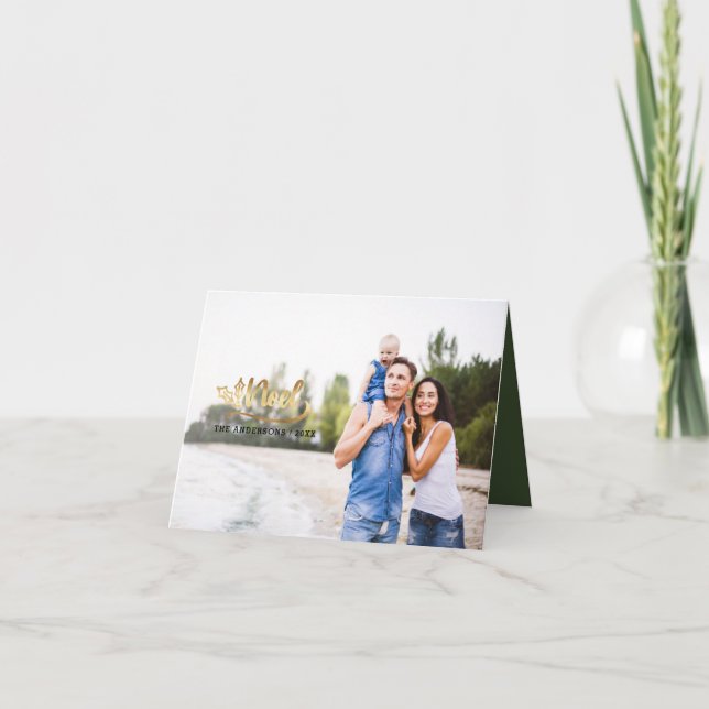 Cartão de Natal desenhado à mão de Noel (Frente)