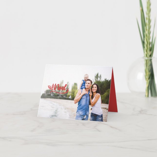 Cartão de Natal desenhado à mão de Noel (Frente)