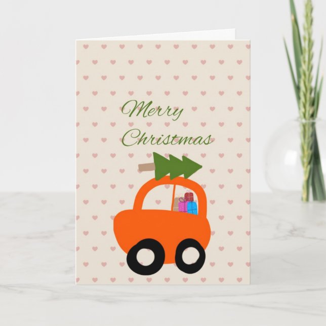 Cartão de Natal desenhado à mão fofo (Frente)