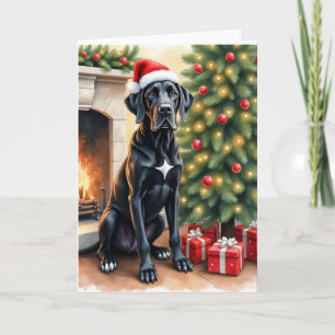 Cartão de Natal Deslumbrante do Grande Dinamarquês