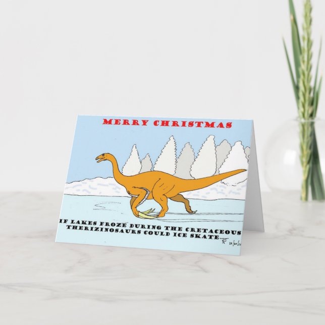 Cartão de Natal Dinossauro (Frente)