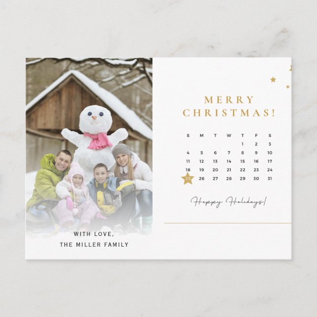 Cartão de Natal Divertido - Cartão de Fotografia I (Frente)