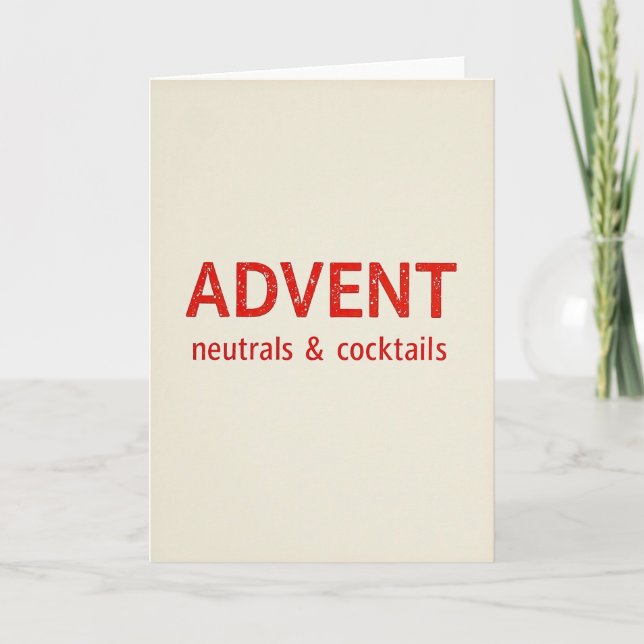 Cartão de Natal do Advento Angustiado (Frente)