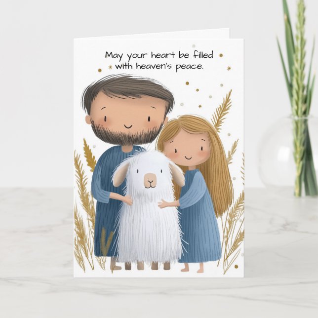 Cartão de Natal do Amor do Pastor (Frente)