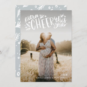 Cartão de Natal do anúncio da gravidez ou do