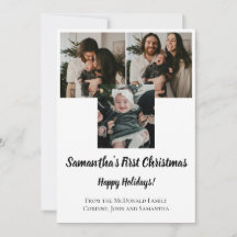 Cartão de Natal do bebê no primeiro Natal 3 foto n